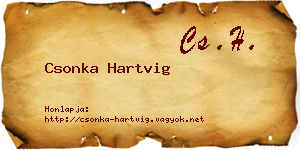 Csonka Hartvig névjegykártya